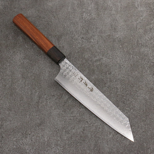 Sakai Takayuki SG2 Damaacus martelé Kirituke Gyuto 190mm Manipuler Palissandre (férule:Bois de Pakka noire) - japanny-FR