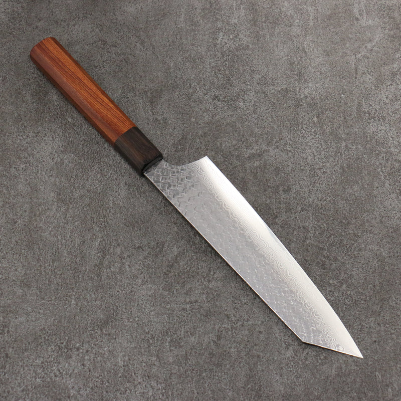 Sakai Takayuki SG2 Damaacus martelé Kirituke Gyuto 190mm Manipuler Palissandre (férule:Bois de Pakka noire) - japanny-FR