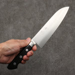 Seisuke VG1 Santoku 180mm Manipuler Bois de pakka noir - japanny-FR