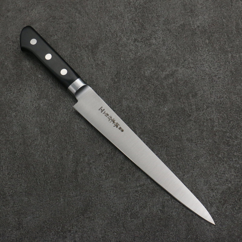 Sakai Takayuki (Pour les gauchers) Acier Japonais Sujihiki 210mm Manipuler Bois de pakka noir - japanny-FR