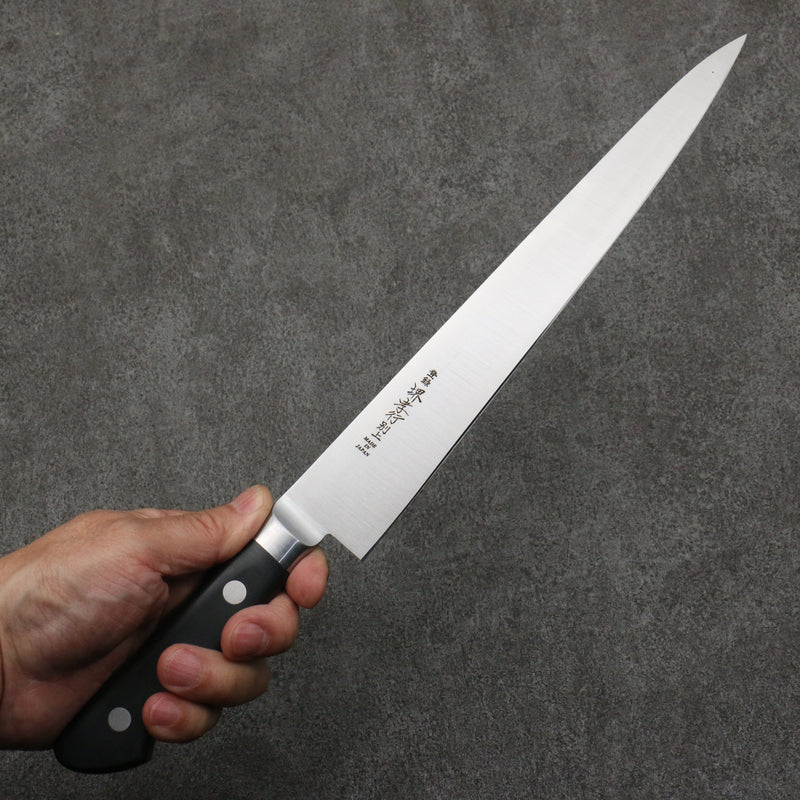 Sakai Takayuki (Pour les gauchers) Acier Japonais Sujihiki 240mm Manipuler Bois de pakka noir - japanny-FR