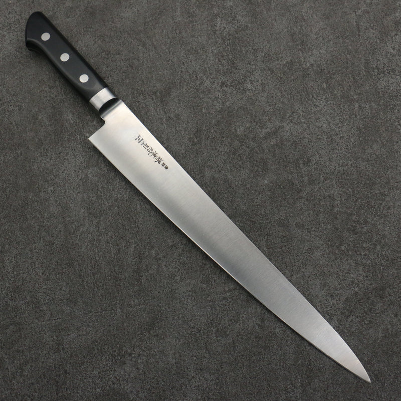 Sakai Takayuki (Pour les gauchers) Acier Japonais Sujihiki 300mm Manipuler Bois de pakka noir - japanny-FR