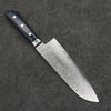 Seisuke Aonashi AUS10 3 couche Nashiji Santoku Couteau Japonais 170mm bleu marine de pakka noir Manipuler - japanny-FR