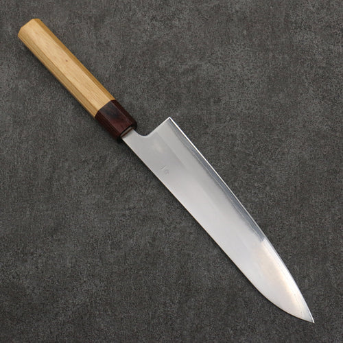 Oul Acier Blanc No.1 Gyuto 210mm Manipuler Keyaki (orme japonais) - japanny-FR