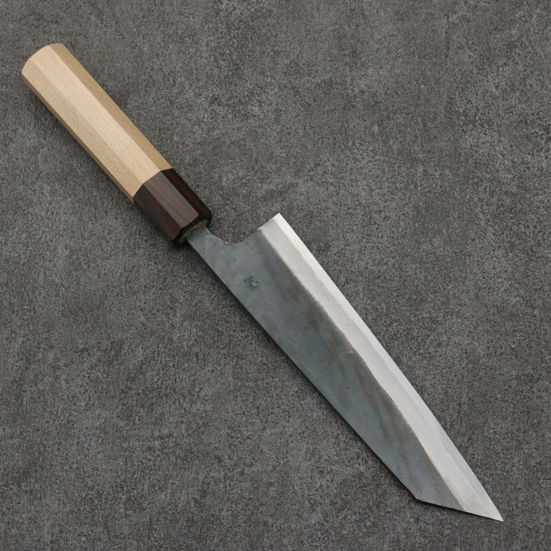 Seisuke Acier Bleu No.1 Finition noire Bunka 180mm Manipuler Magnolia (férule: Ébène) - japanny-FR