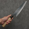 Seisuke Super Bleu Finition noire Gyuto 210mm Manipuler Magnolia (férule: Ébène) - japanny-FR