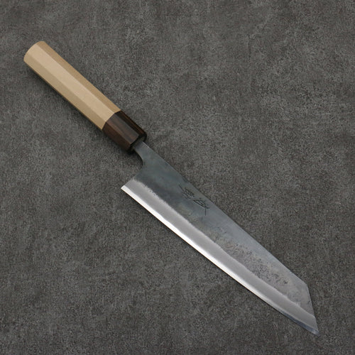 Seisuke Super Bleu Finition noire Kirituke Gyuto 210mm Manipuler Magnolia (férule: Ébène) - japanny-FR