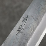 Seisuke Super Bleu Finition noire Kirituke Gyuto 210mm Manipuler Magnolia (férule: Ébène) - japanny-FR