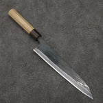 Seisuke Super Bleu Finition noire Gyuto 240mm Manipuler Magnolia (férule: Ébène) - japanny-FR