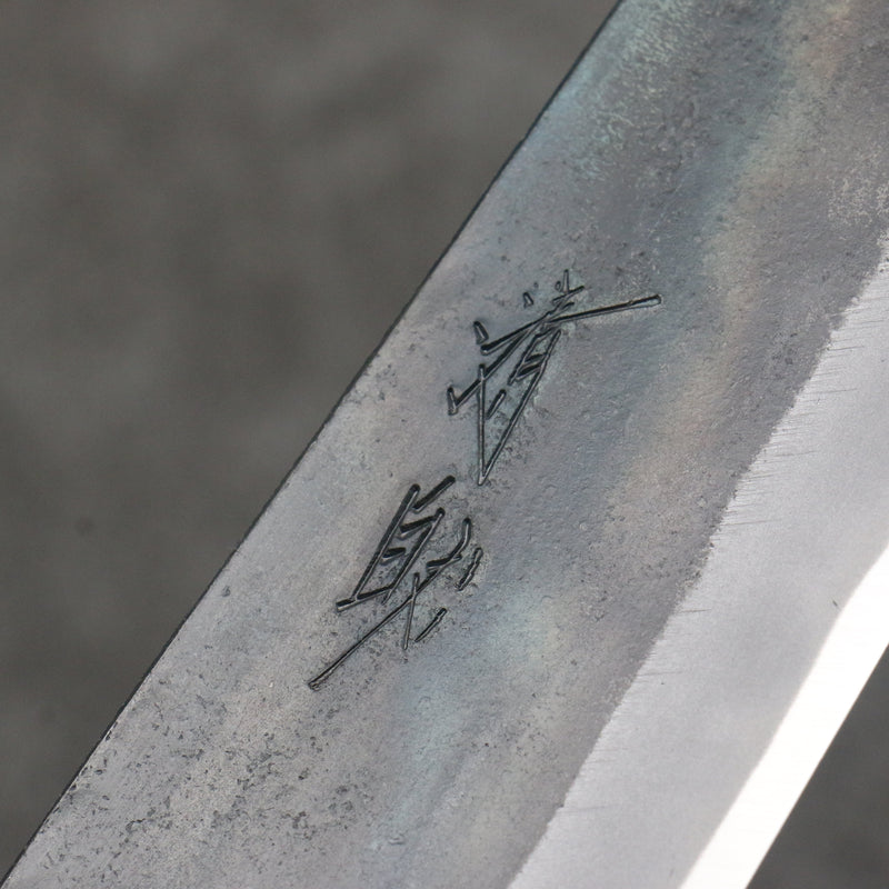 Seisuke Super Bleu Finition noire Kirituke Gyuto 240mm Manipuler Magnolia (férule: Ébène) - japanny-FR