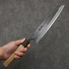 Seisuke Super Bleu Finition noire Kirituke Gyuto 240mm Manipuler Magnolia (férule: Ébène) - japanny-FR