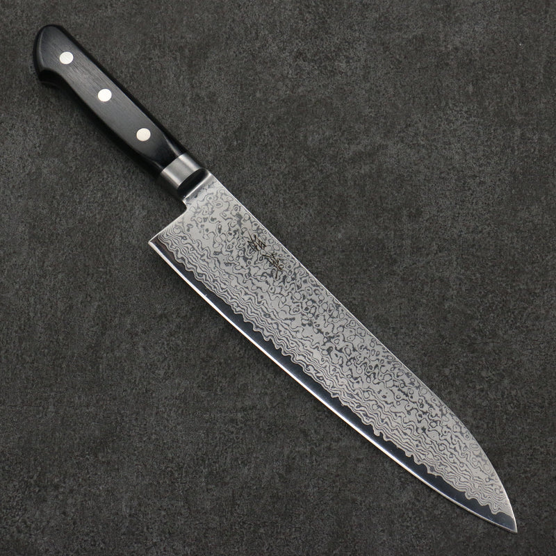 Seisuke VG10 33-Couches Damas Gyuto 210mm Manipuler Bois de pakka noir - japanny-FR