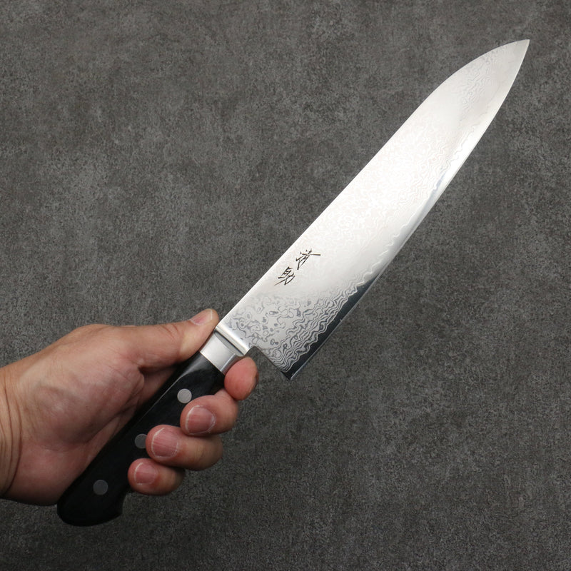 Seisuke VG10 33-Couches Damas Gyuto 210mm Manipuler Bois de pakka noir - japanny-FR