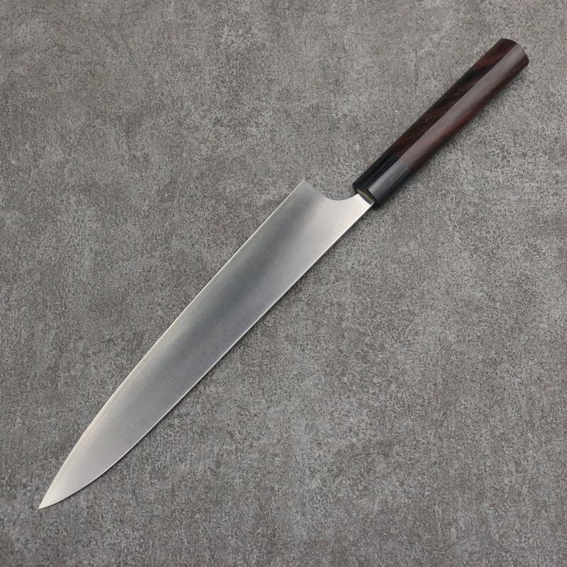 Shungo Ogata SG2 Migaki Terminé Sujihiki 240mm Manipuler Palissandre (férule:Bois de Pakka noire) - japanny-FR