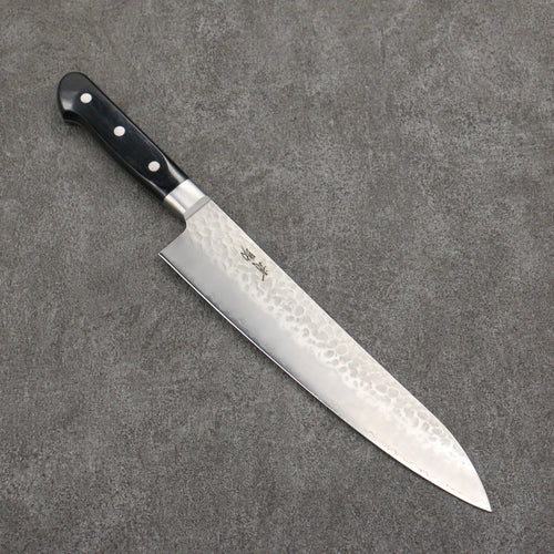 Seisuke AUSB Martelé Gyuto 240mm Manipuler Bois de pakka noir - japanny-FR