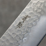 Seisuke AUSB Martelé Gyuto 240mm Manipuler Bois de pakka noir - japanny-FR