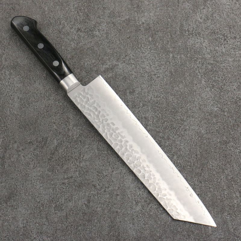 Seisuke AUSB Martelé Kirituke Gyuto 210mm Manipuler Bois de pakka noir - japanny-FR