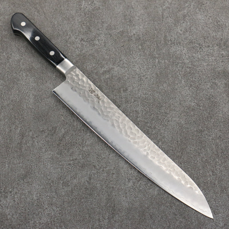 Seisuke AUSB Martelé Gyuto 270mm Manipuler Bois de pakka noir - japanny-FR