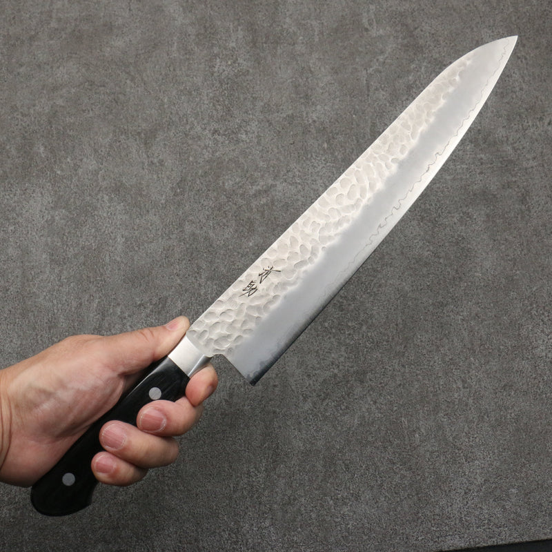 Seisuke AUSB Martelé Gyuto 270mm Manipuler Bois de pakka noir - japanny-FR