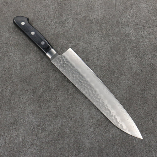 Seisuke AUSB Martelé Gyuto 210mm Manipuler Bois de pakka noir - japanny-FR