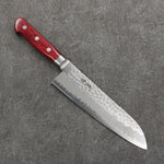 Seisuke Super Bleu Martelé Gyuto 180mm Manipuler Bois de pakka rouge - japanny-FR