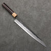 Seisuke Super Bleu Nashiji Noir Sujihiki 270mm Manipuler Palissandre (férule:Bois de Pakka blanc) - japanny-FR