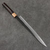 Seisuke Super Bleu Nashiji Noir Sujihiki 270mm Manipuler Palissandre (férule:Bois de Pakka blanc) - japanny-FR