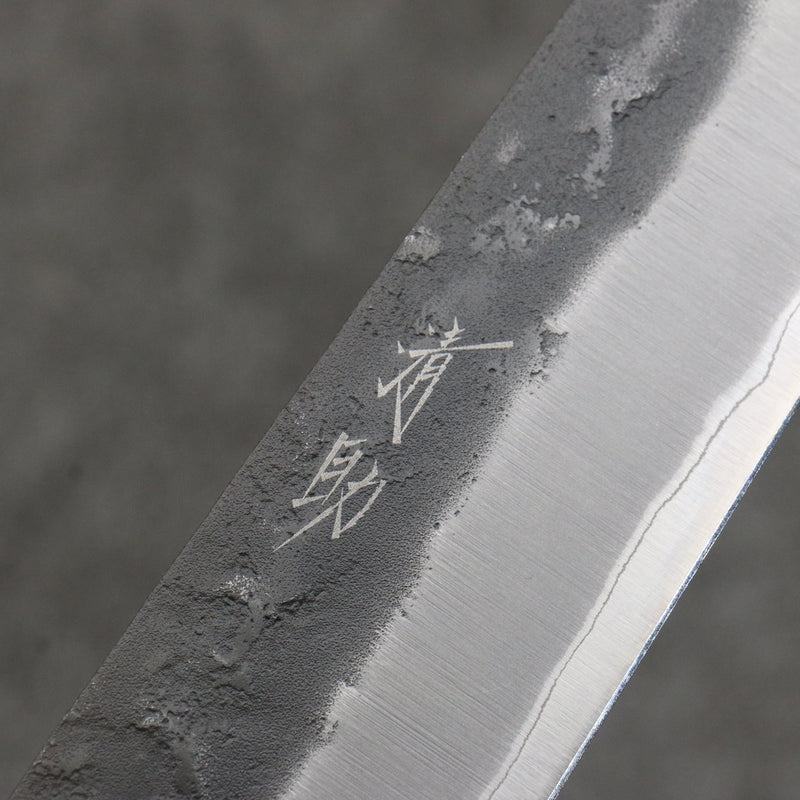 Seisuke Super Bleu Nashiji Noir Sujihiki 270mm Manipuler Palissandre (férule:Bois de Pakka blanc) - japanny-FR