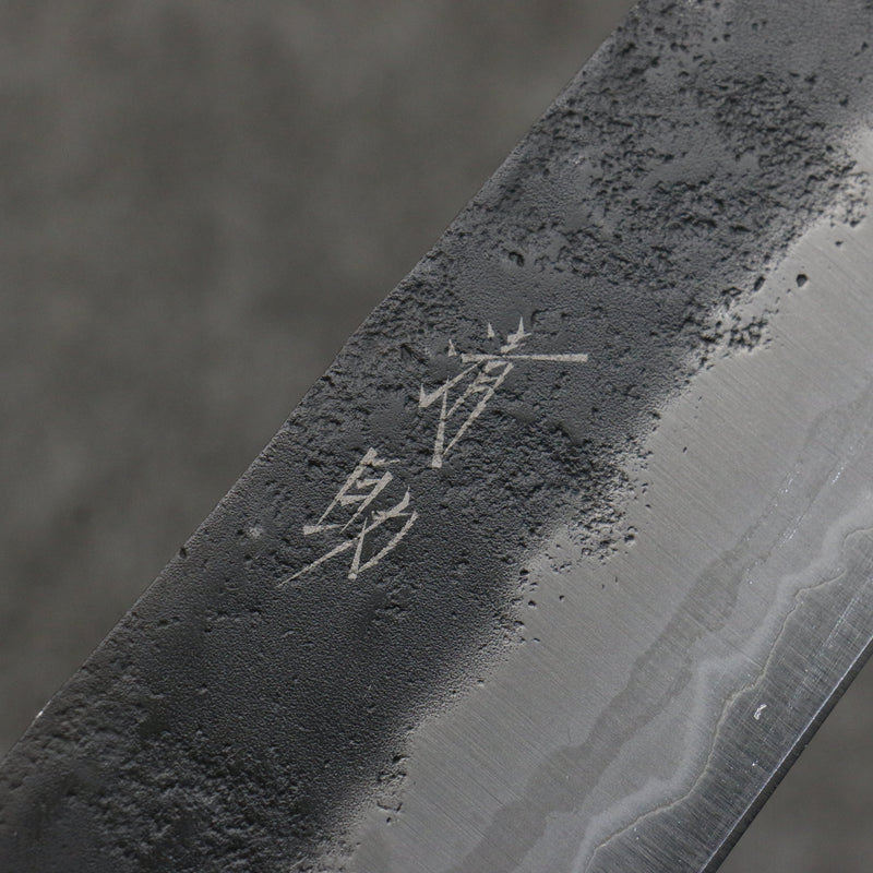 Seisuke Super Bleu Nashiji Noir Gyuto 240mm Manipuler Palissandre (férule:Bois de Pakka blanc) - japanny-FR