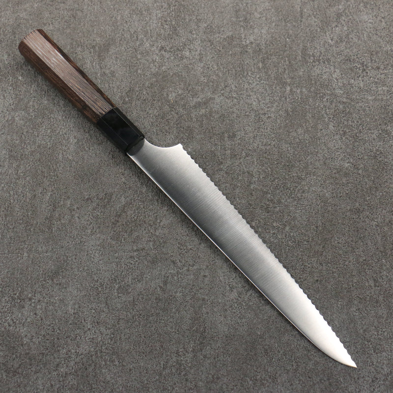 Seisuke Acier Inoxydable couteau à pain 240mm Manipuler Wenge - japanny-FR