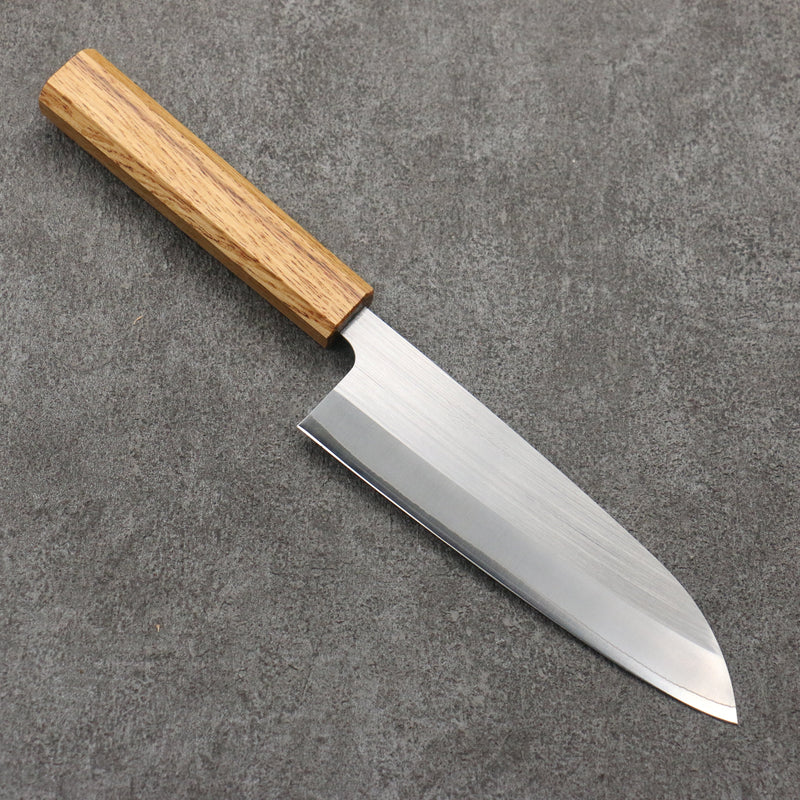 Seisuke SRS13 Brossé verticalement Santoku 165mm Manipuler Chêne - japanny-FR