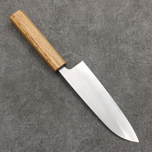 Seisuke SRS13 Brossé verticalement Santoku 165mm Manipuler Chêne - japanny-FR