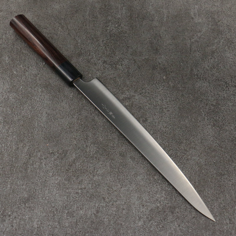 Seisuke Super Bleu Sujihiki 240mm Manipuler Palissandre (férule:Bois de Pakka noire) - japanny-FR