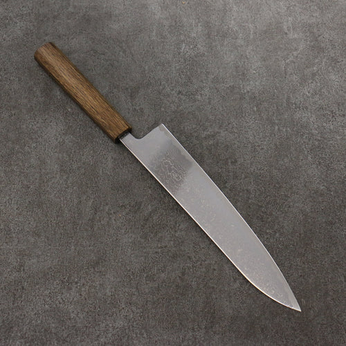 Seisuke VG10 Finition miroir Damas Gyuto 240mm Manipuler Chêne - japanny-FR