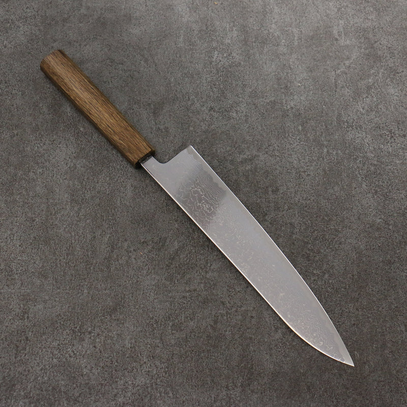 Seisuke VG10 Finition miroir Damas Gyuto 240mm Manipuler Chêne - japanny-FR