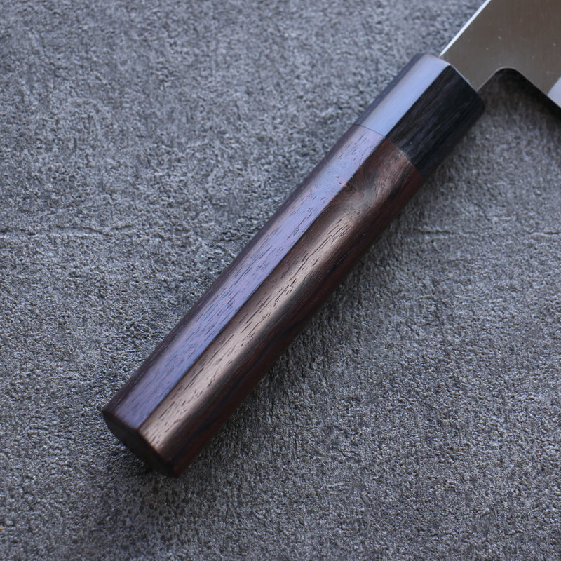 Seisuke Acier Blanc Kasumitogi Nakiri  180mm Bois de rose Manipuler - japanny-FR