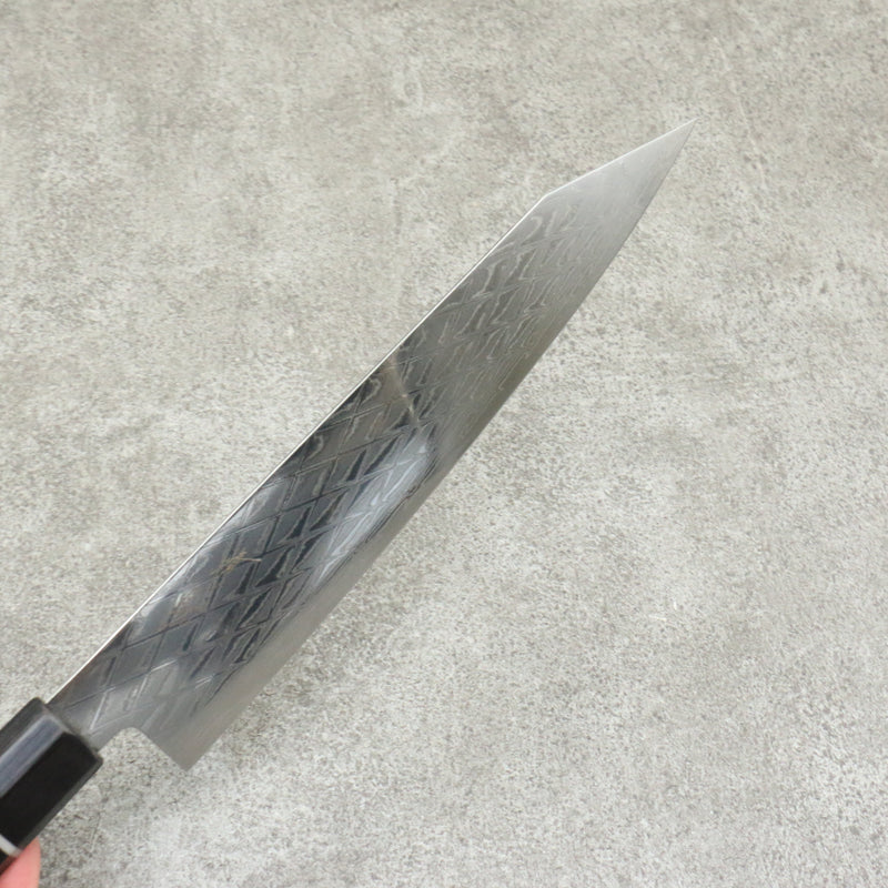 Seisuke AUS10 Miroir Croisé Kirituke Gyuto 210mm Manipuler Bois de pakka noir - japanny-FR