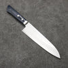 Kunihira Sairyu VG10 Damas Gyuto Couteau Japonais 180mm bleu marine de pakka noir Manipuler - japanny-FR