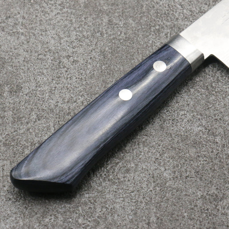 Kunihira Sairyu VG10 Damas Gyuto Couteau Japonais 180mm bleu marine de pakka noir Manipuler - japanny-FR