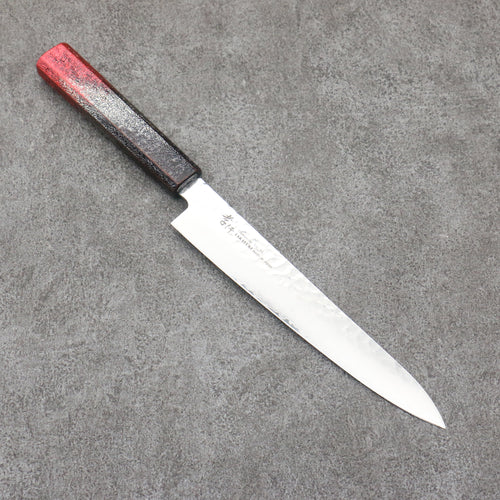 Sakai Takayuki Rinnou VG10 33-Couches Damas Petite-utilité Couteau Japonais 180mm Laqué rouge Manipuler - japanny-FR