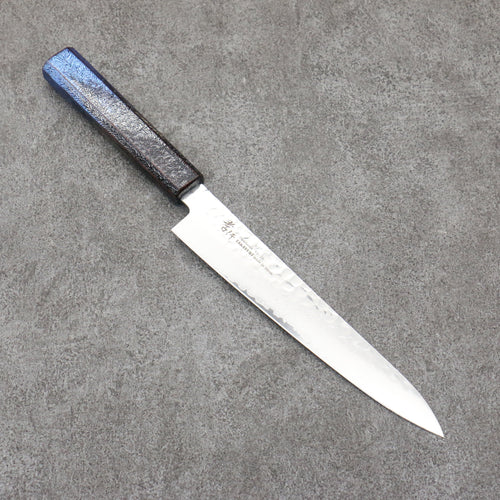 Sakai Takayuki Rinnou VG10 33-Couches Damas Petite-utilité Couteau Japonais 180mm Laqué bleu Manipuler - japanny-FR