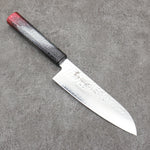 Sakai Takayuki Rinnou VG10 33-Couches Damas Santoku Couteau Japonais 170mm Laqué rouge Manipuler - japanny-FR