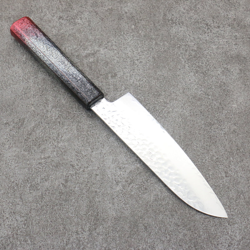 Sakai Takayuki Rinnou VG10 33-Couches Damas Santoku Couteau Japonais 170mm Laqué rouge Manipuler - japanny-FR