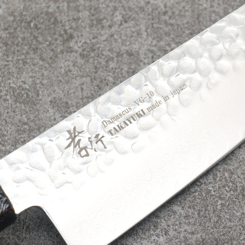 Sakai Takayuki Rinnou VG10 33-Couches Damas Santoku Couteau Japonais 170mm Laqué rouge Manipuler - japanny-FR