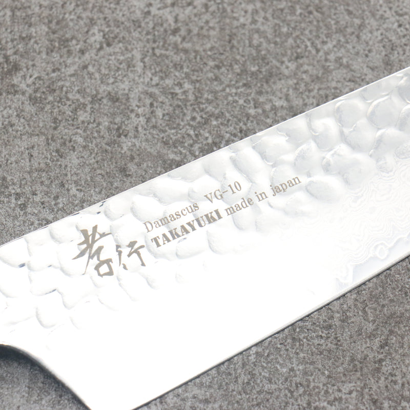 Sakai Takayuki Rinnou VG10 33-Couches Damas Kengata Santoku Couteau Japonais 160mm Laqué bleu Manipuler - japanny-FR