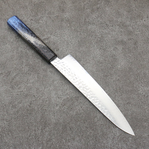 Sakai Takayuki Rinnou VG10 33-Couches Damas Gyuto Couteau Japonais 210mm Laqué bleu Manipuler - japanny-FR