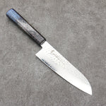 Sakai Takayuki Rinnou VG10 33-Couches Damas Santoku Couteau Japonais 170mm Laqué bleu Manipuler - japanny-FR