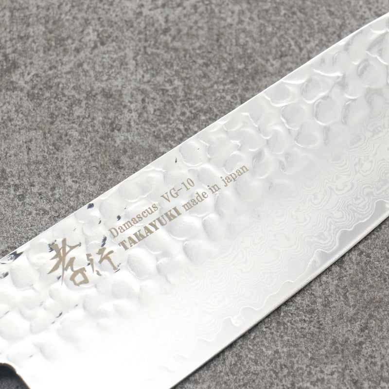 Sakai Takayuki Rinnou VG10 33-Couches Damas Santoku Couteau Japonais 170mm Laqué bleu Manipuler - japanny-FR