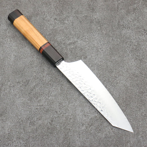 Sakai Takayuki VG10 33-Couches Damas Kengata Santoku Couteau Japonais 160mm fleurs de cerisier sauvage (dodécagone) Manipuler - japanny-FR