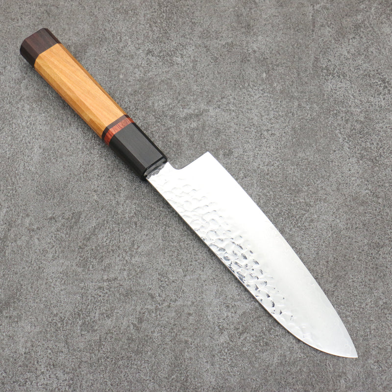 Sakai Takayuki VG10 33-Couches Damas Santoku Couteau Japonais 170mm fleurs de cerisier sauvage (dodécagone) Manipuler - japanny-FR